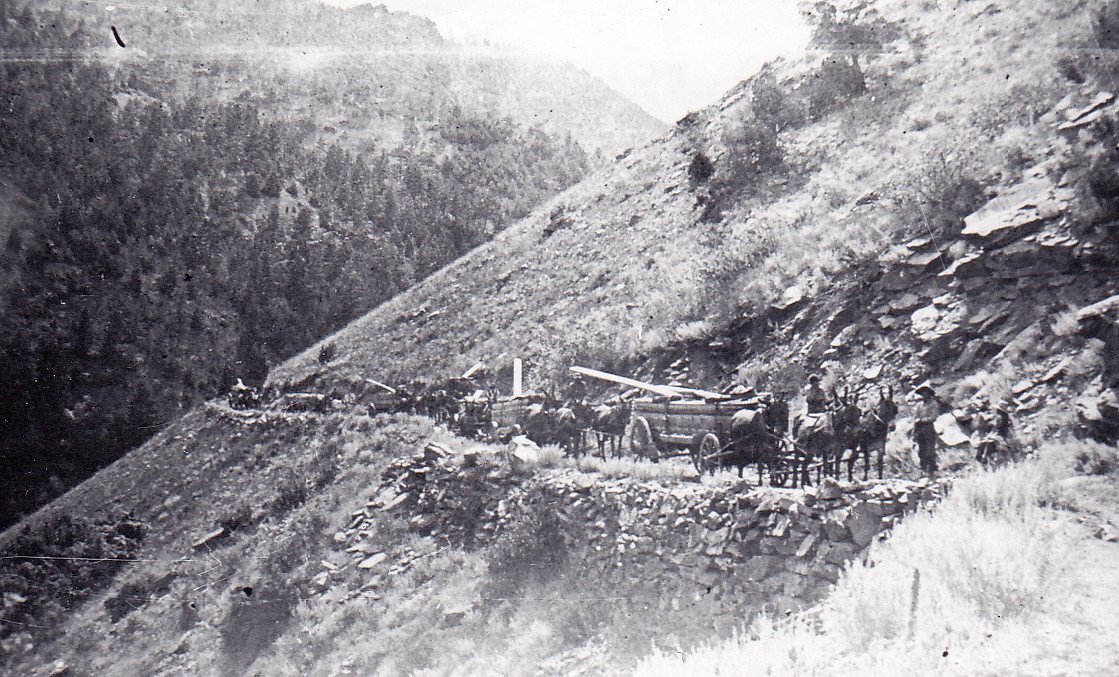 #1 Lumber wagons along Turkey Creek Toll Rd.