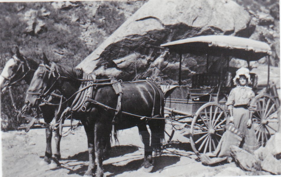 Dora Crow delivering South Turkey Creek mail